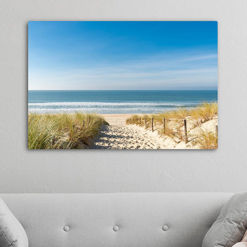 White Sand Walkway Beach & Ocean Canvas Wall Art