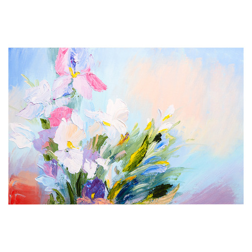 Angelic Blooms Stretched Canvas Wall Art