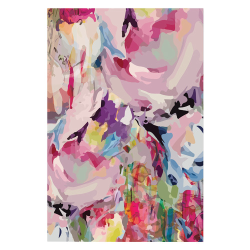 Floral Festival, Abstract Colours Stretched Canvas Wall Art