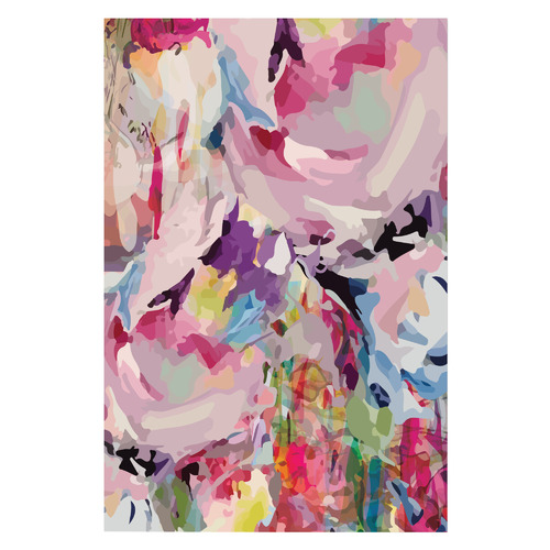 Floral Festival, Abstract Colours Stretched Canvas Wall Art