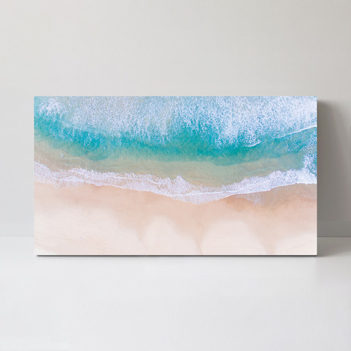 Crystal Clear Sea & Beach Print Stretched Canvas Wall Art