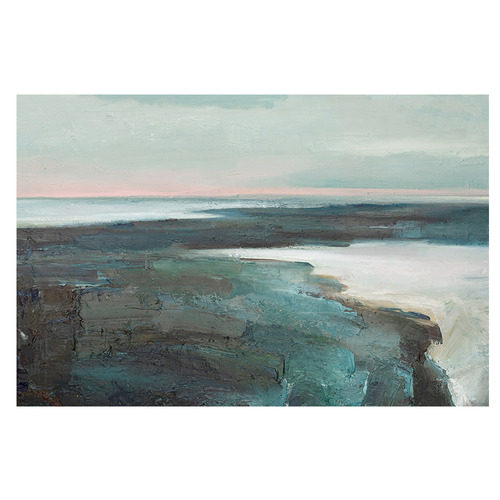 Green Land, Sea, & Sky Stretched Canvas Wall Art
