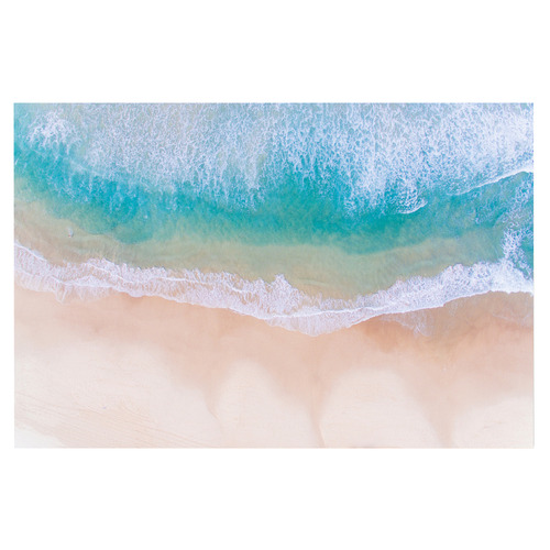 Crystal Clear Sea & Beach Print Stretched Canvas Wall Art