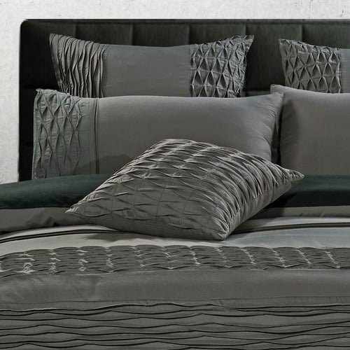 Grey Cecilio Quilt Cover Set