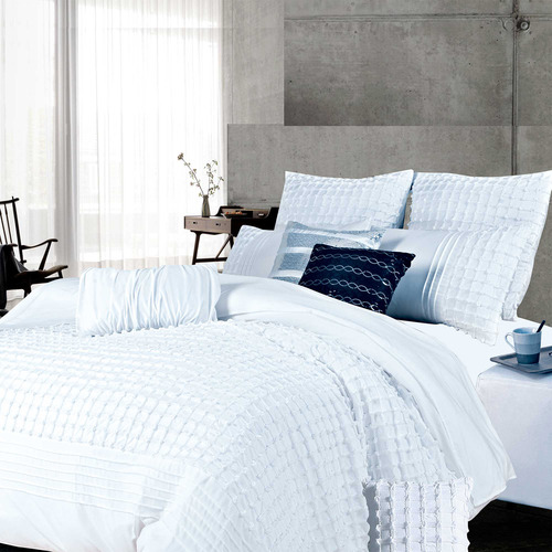 White Cossette Quilt Cover Set