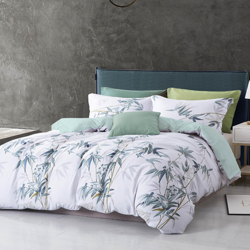 Chad Bamboo Leaf Microfibre Quilt Cover Set