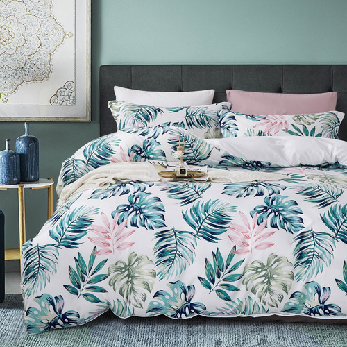 Luxton Tropical Swiss Plant Microfibre Quilt Cover Set | Temple & Webster