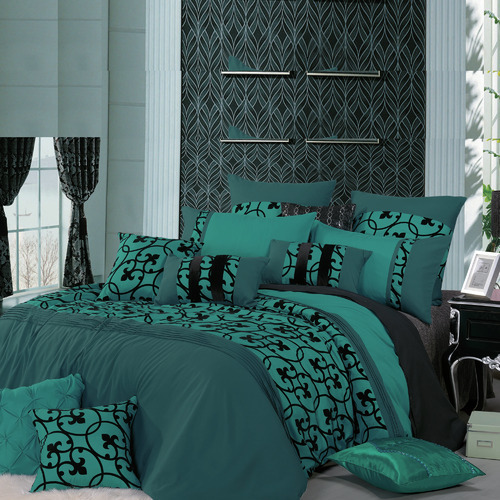 Lyde Flocking Microfibre Quilt Cover Set