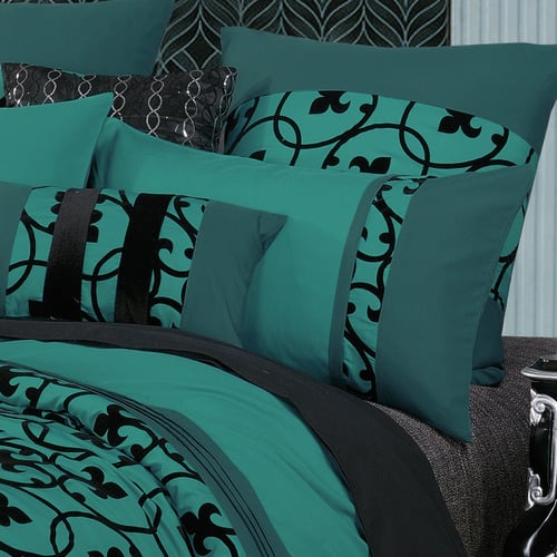 Lyde Flocking Microfibre Quilt Cover Set