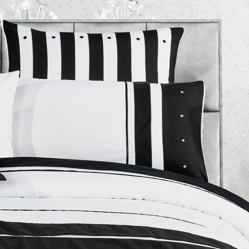 Rezzo Striped Microfibre Quilt Cover Set
