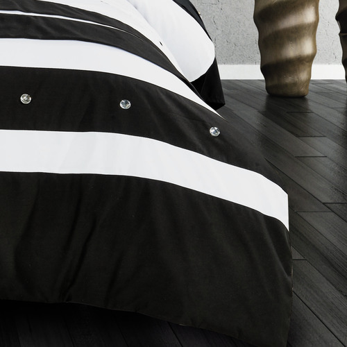 Rezzo Striped Microfibre Quilt Cover Set