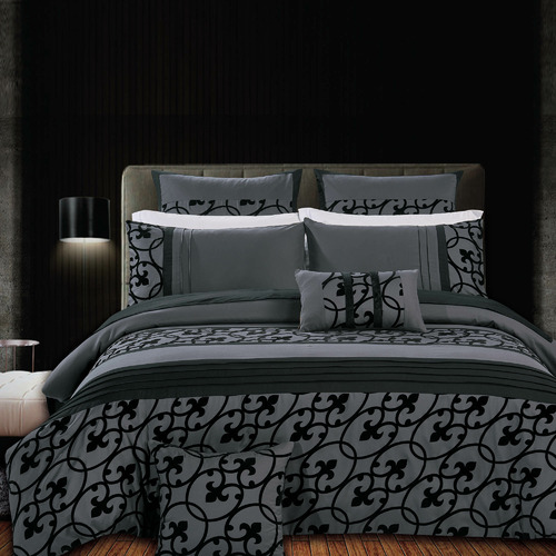 Grey Dursley Quilt Cover Set