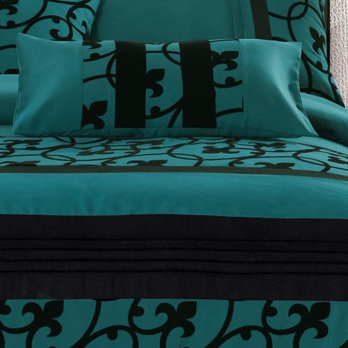 Teal Halsey Quilt Cover Set