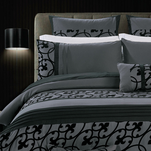Grey Dursley Quilt Cover Set