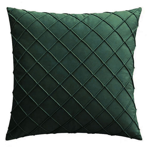 Diamond Pleated Velvet Cushion Cover