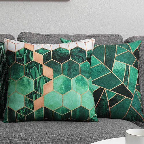 Luxton 4 Piece Green Cushion Cover Set Temple & ster