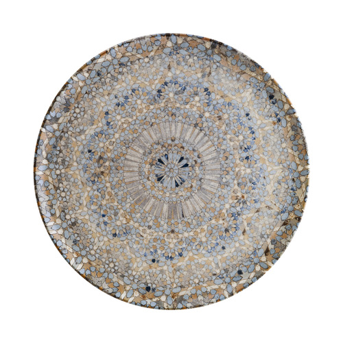 Luca Mosaic 32cm Round Flat Platter