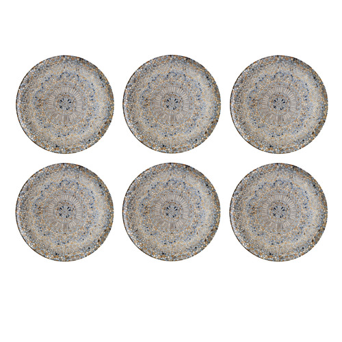 Luca Mosaic 32cm Round Flat Platter