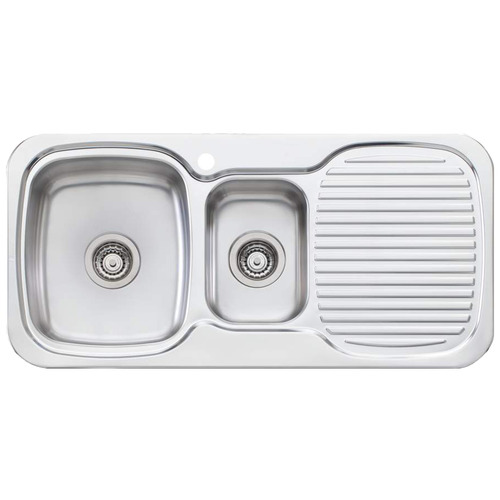 Lakeland Left Hand 1 & 1/2 Sink Bowl with Drainer