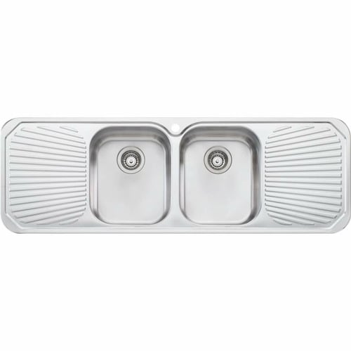 Petite Double Sink Bowl with Double Drainer