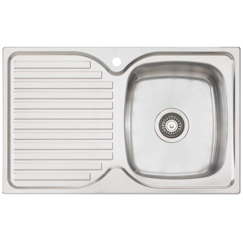 Endeavour Right Hand Single Sink Bowl with Drainer