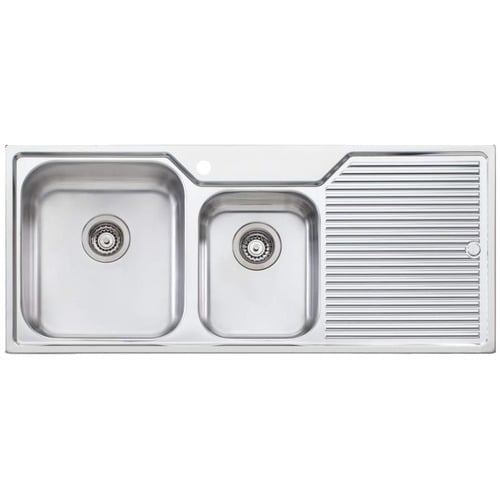 Nu-Petite Left Hand Topmount 1 & 3/4 Sink Bowl with Drainer