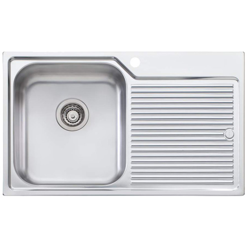 Nu-Petite Left Hand Topmount Single Sink Bowl with Drainer