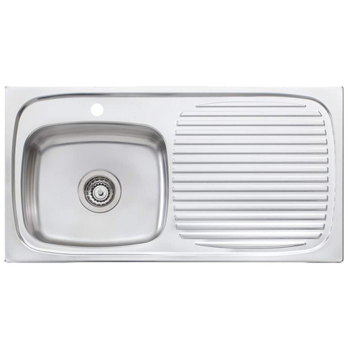 Oliveri Ultraform Left Hand Single Kitchen Sink with Drainboard The
