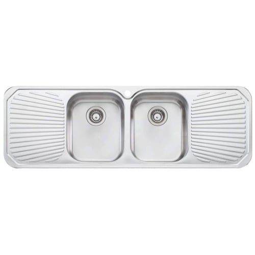 Monet Topmount Double Sink Bowl with Double Drainer