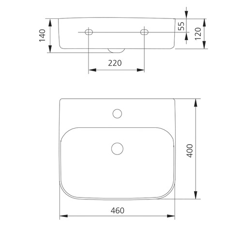 Dublin Wall Hung Bathroom Basin