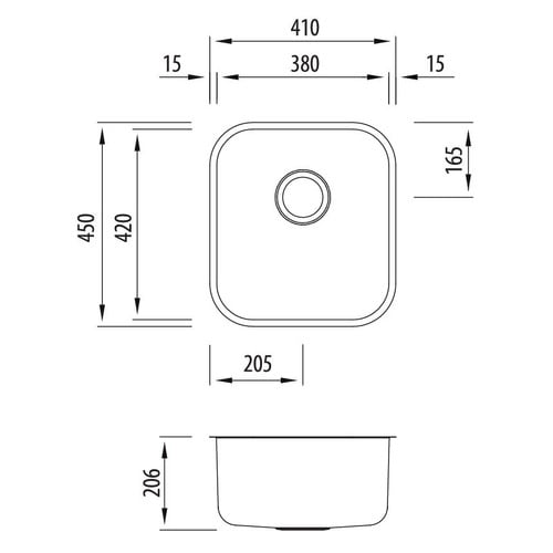 Nu-Petite Standard Undermount Kitchen Sink