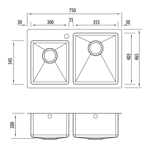 Apollo Right Hand 1.75 Offset Kitchen Sink Bowl