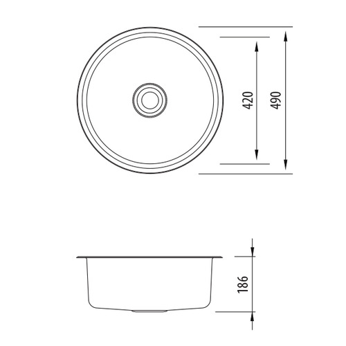 Solitaire Round Kitchen Sink
