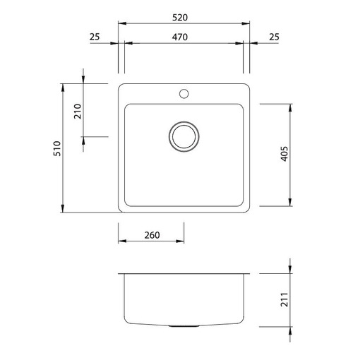 Large Topmount Laundry Sink Temple & ster