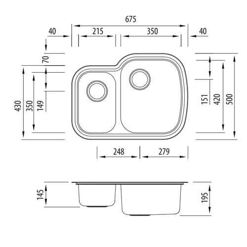 Monet Right Hand 1.5 Undermount Kitchen Sink