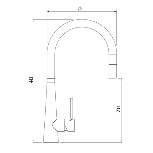 Oliveri Essente Gooseneck Pull Out Kitchen Mixer Temple & ster