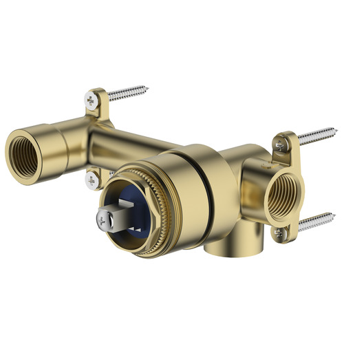 Universal Body Natural Brass Shower/Bath Wall Mixer Set In-Wall Body Only