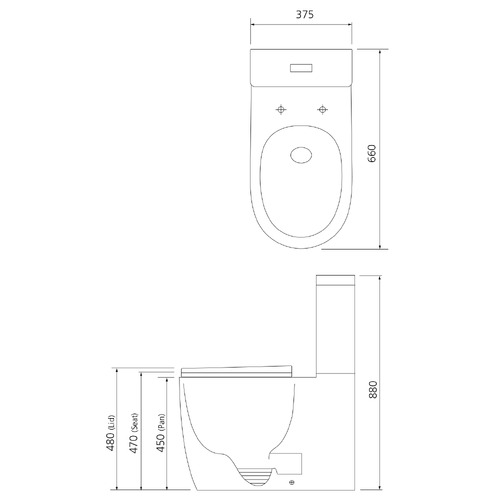 Naples Rimless Back to Wall Toilet Suite