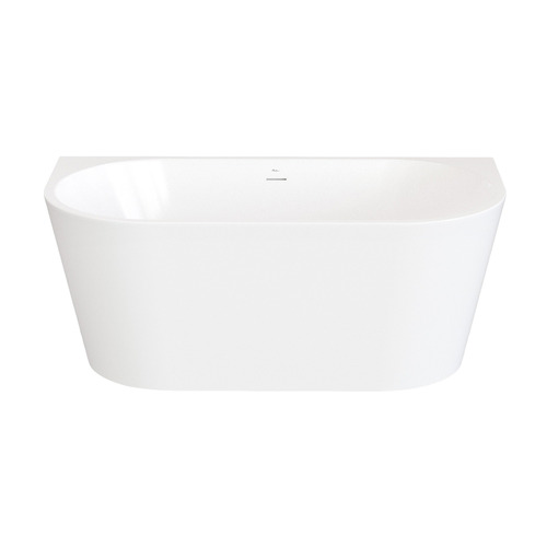 Naples Acrylic Back To Wall Bath with Overflow
