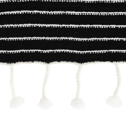 Luxe Striped Tassel Throw