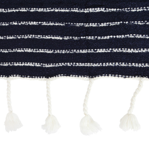 Luxe Striped Tassel Throw