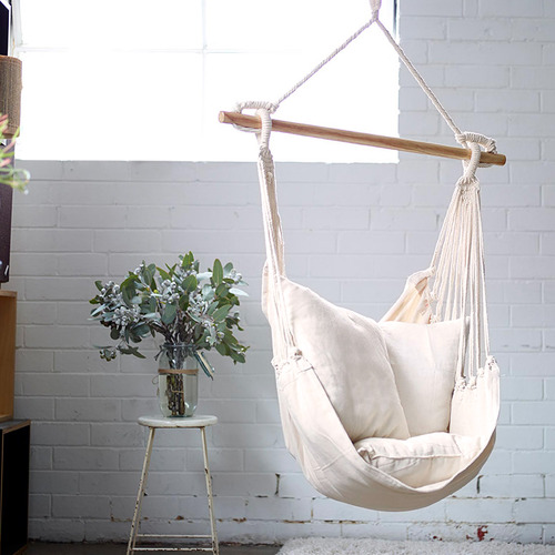 Natural Noosa Cotton Hammock Chair Swing