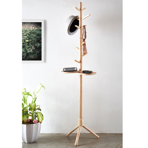 Maja Ansel Design Isaac Rubberwood Coat Rack Temple Webster