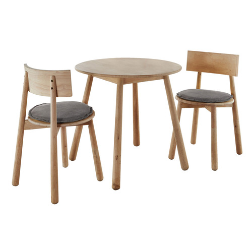 Maja Ansel Design Seater Allanis Rubberwood Dining Table Chair