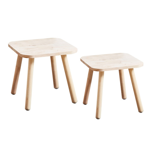 2 Piece Elton Rubberwood Coffee Table Set