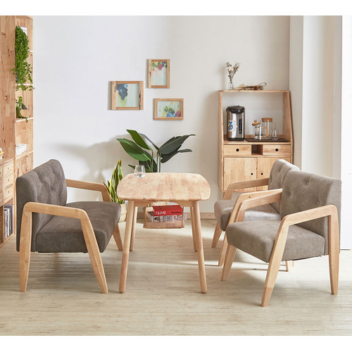 France Narrow Rubberwood Dining Table