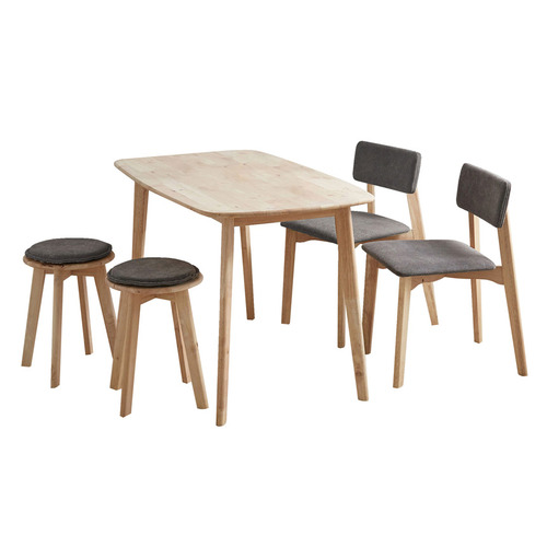 4 Seater Halsey Dining Table, Chair & Stool Set