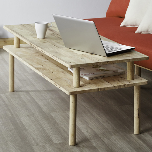 2 Piece Bonnie Rubberwood Coffee Table Set