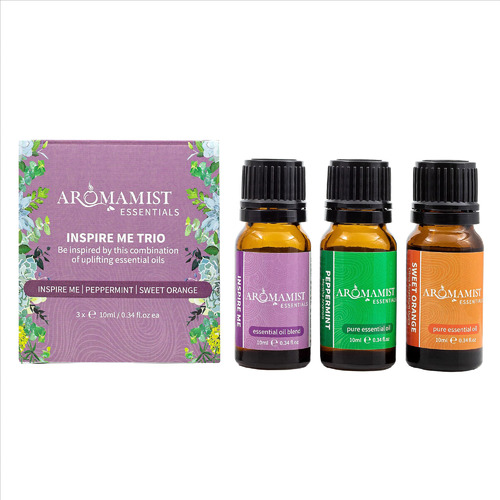 3 Piece 10ml Aromamist Inspire Me Essential Oil Set