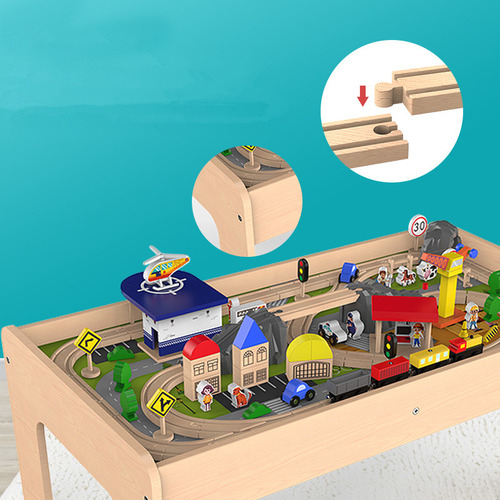 Onshine 101 Piece Train Play Set with Table Temple & ster